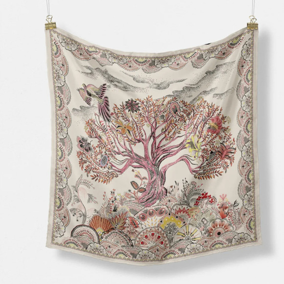 COPY - Brand New Boho Tree of Life Colorful Painted Nature Printed Silky Fashio… - Picture 3 of 8